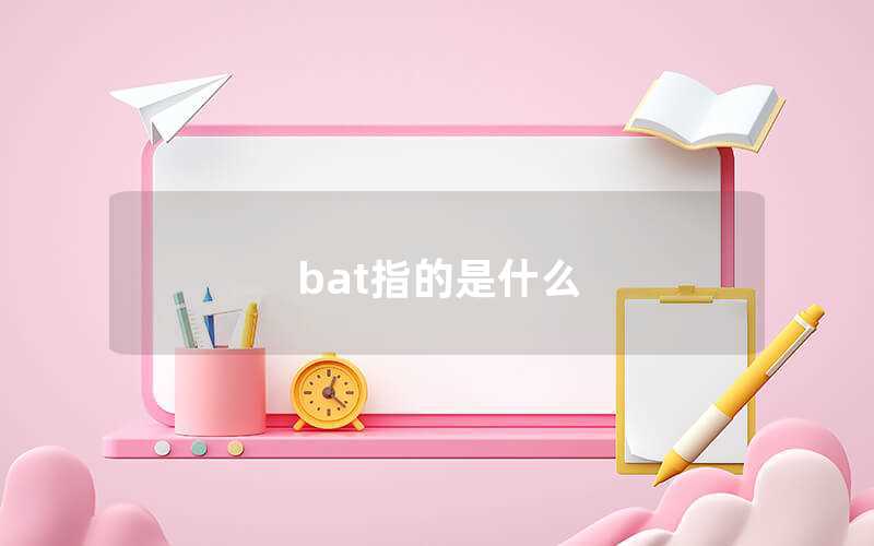 bat指的是什么