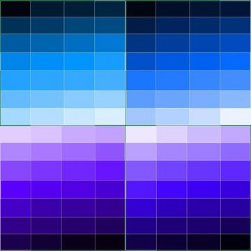 蓝色有哪几种蓝色，有普蓝、钴蓝、湖蓝等20种以上分类色