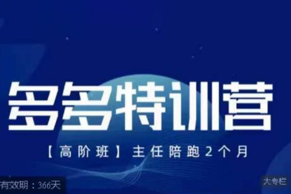 纪主任·多多特训营高阶班【9月13日更新】，拼多多最新玩法技巧落地实操