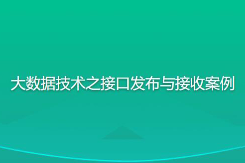 尚硅谷大数据技术之接口发布与接收案例