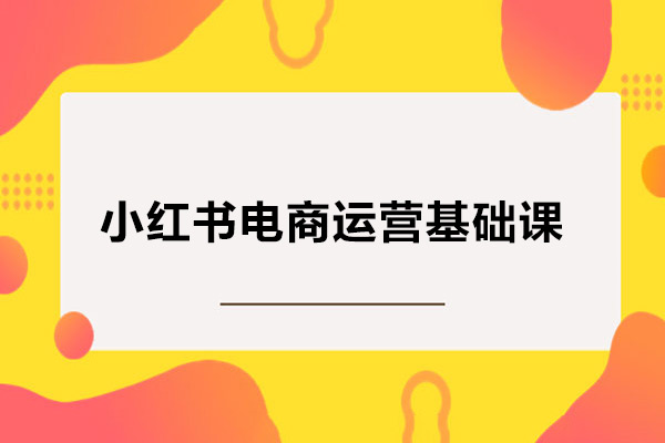 小红书电商运营基础课，新人小白实操课