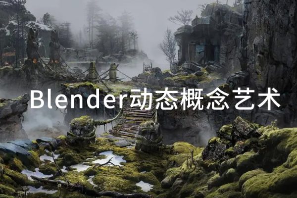 Blender动态概念艺术1人工翻译2022年教程新增动态概念艺术2人工翻译【画质高清有素材】