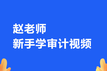 正保教育-赵老师-新手学审计视频+讲义