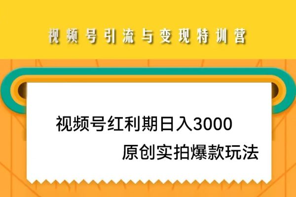 视频号红利期日入3000+原创实拍爆款玩法，银发电商2.0，从选品到出单全链路详细讲解【揭秘】