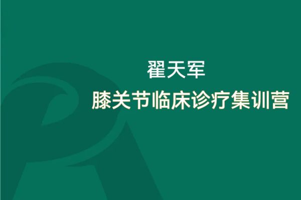 翟天军膝关节临床诊疗集训营12天