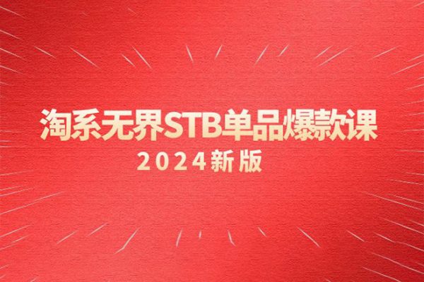 2024年淘系无界STB单品爆款课