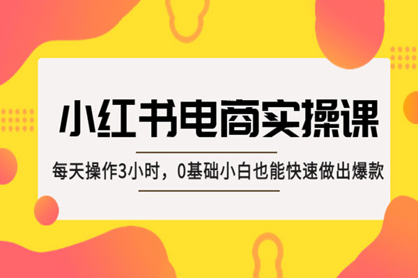 小红书电商店铺运营课程