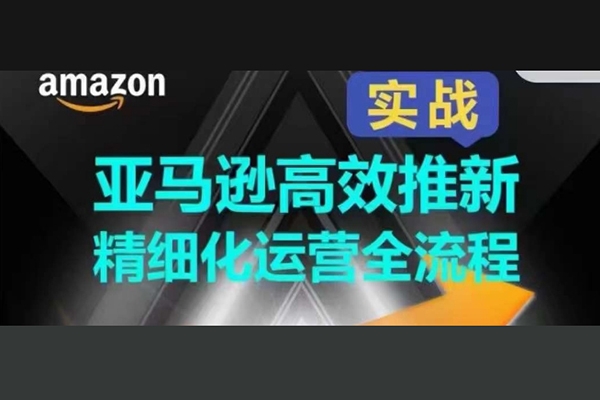 亚马逊高效推新精细化运营全流程，全方位、快速拉升产品排名和销量!