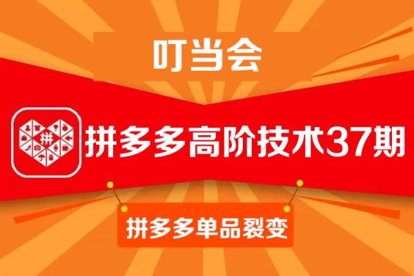 叮当会拼多多高阶技术37期：拼多多单品裂变起爆2.0