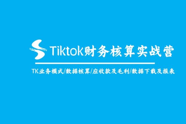 Tiktok财务核算实战营：TK业务模式/数据核算/应收款及毛利/数据下载及报表