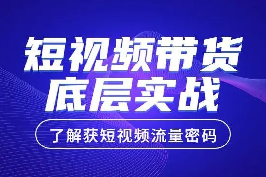 最新短视频带货陪跑课，不露脸、不直播，甚至不用拍摄，日销千单