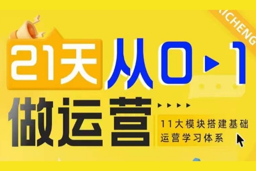 21天从0-1做运营，11大维度搭建基础电商运营