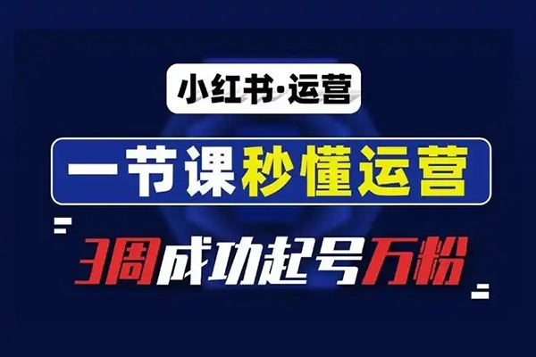 金牌导师教你运营小红书，0基础进阶赚钱博主训练课